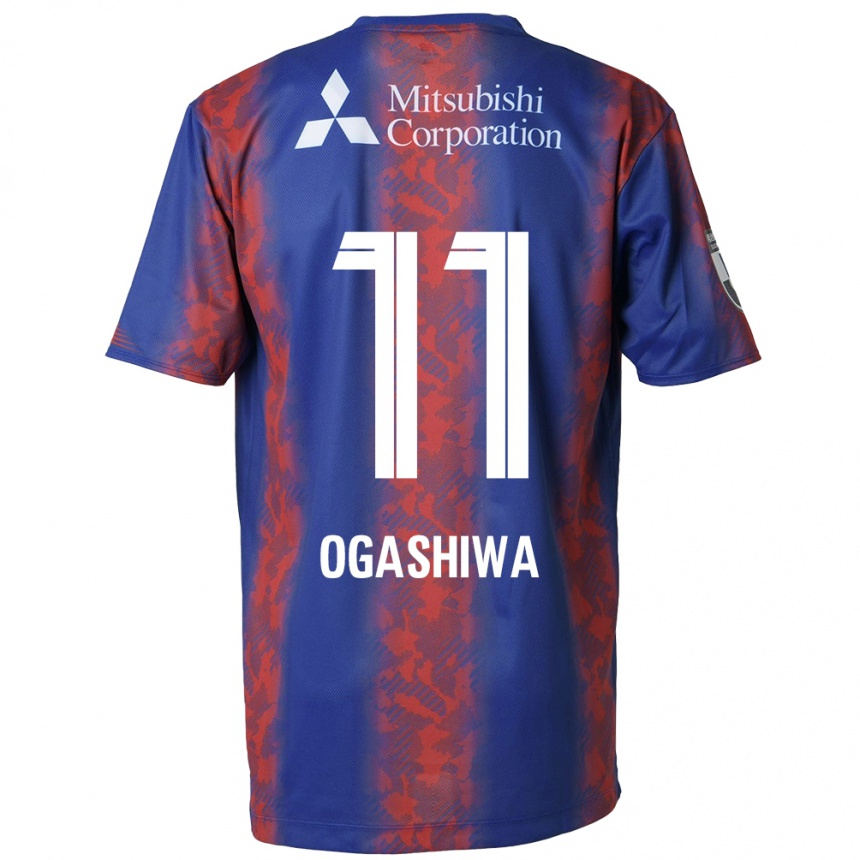 Kids Football Tsuyoshi Ogashiwa #11 Blue Red Home Jersey 2024/25 T-Shirt Nz