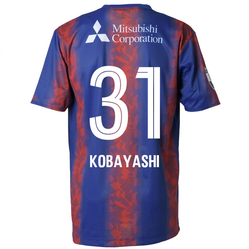 Kids Football Masataka Kobayashi #31 Blue Red Home Jersey 2024/25 T-Shirt Nz