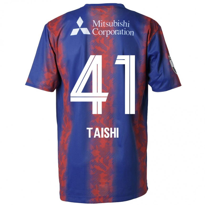 Kids Football Taishi Brandon Nozawa #41 Blue Red Home Jersey 2024/25 T-Shirt Nz