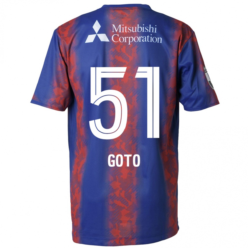 Kids Football Wataru Goto #51 Blue Red Home Jersey 2024/25 T-Shirt Nz