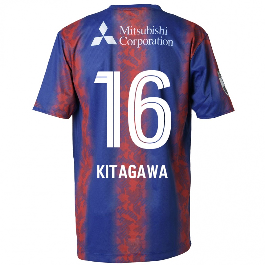 Kids Football Rento Kitagawa #16 Blue Red Home Jersey 2024/25 T-Shirt Nz