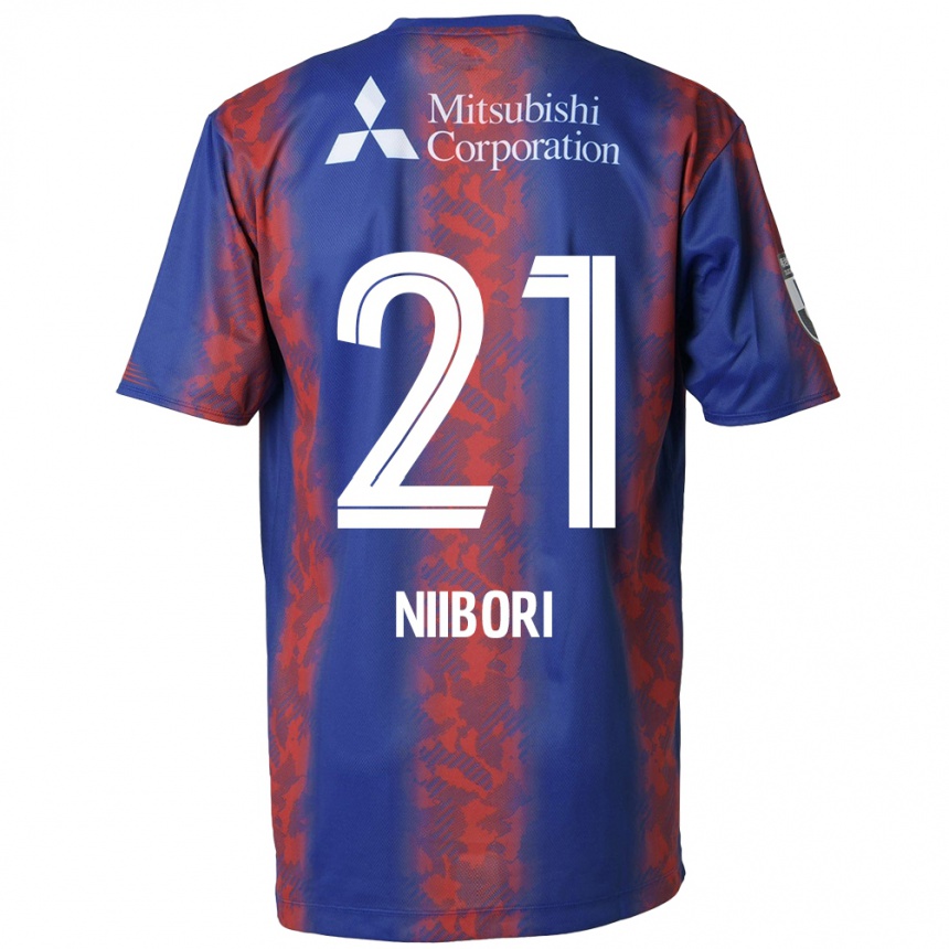 Kids Football Keita Niibori #21 Blue Red Home Jersey 2024/25 T-Shirt Nz