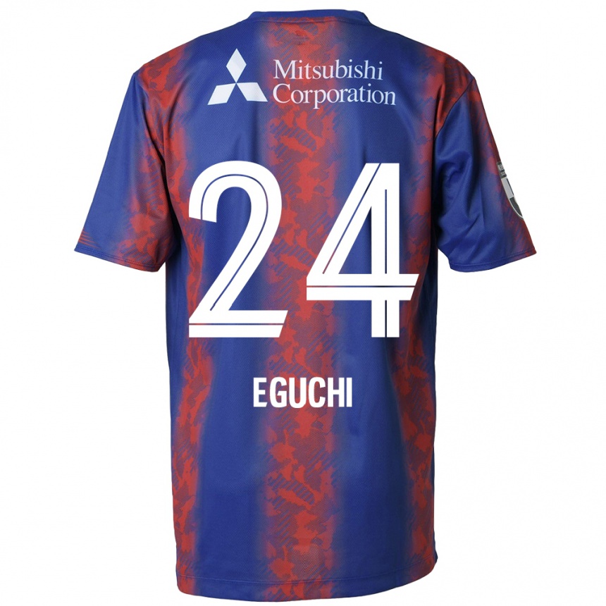 Kids Football Kaito Eguchi #24 Blue Red Home Jersey 2024/25 T-Shirt Nz