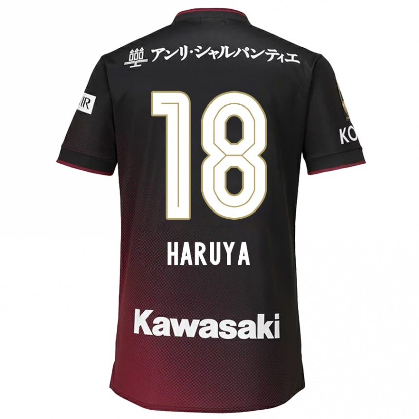 Kids Football Haruya Ide #18 Black Red Home Jersey 2024/25 T-Shirt Nz