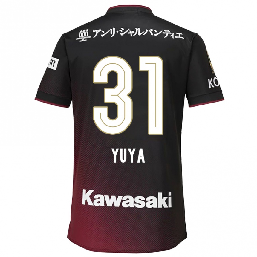 Kids Football Yuya Nakasaka #31 Black Red Home Jersey 2024/25 T-Shirt Nz