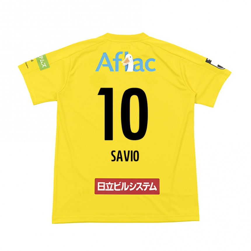 Kids Football Matheus Savio #10 Yellow Black Home Jersey 2024/25 T-Shirt Nz