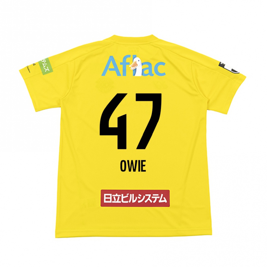 Kids Football William Owie #47 Yellow Black Home Jersey 2024/25 T-Shirt Nz