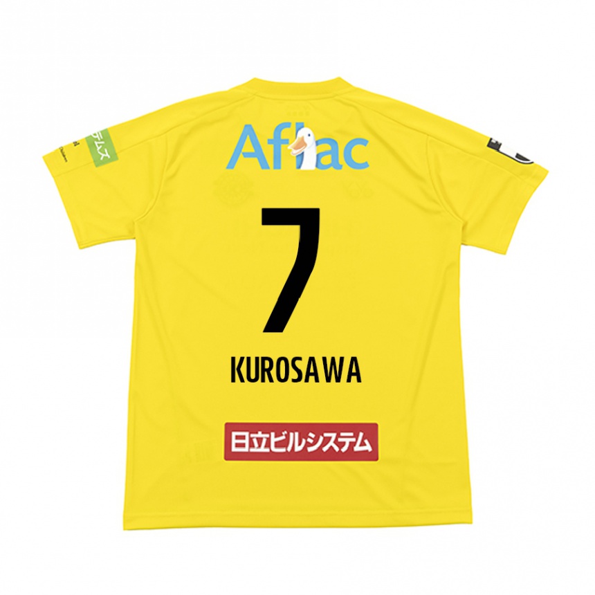 Kids Football Shido Kurosawa #7 Yellow Black Home Jersey 2024/25 T-Shirt Nz