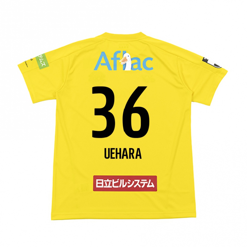 Kids Football Reo Uehara #36 Yellow Black Home Jersey 2024/25 T-Shirt Nz