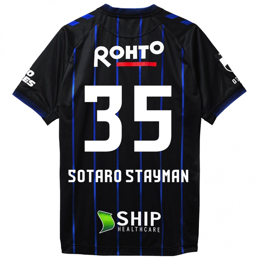 Kids Football Joshua Sotaro Stayman #35 Black Blue Home Jersey 2024/25 T-Shirt Nz