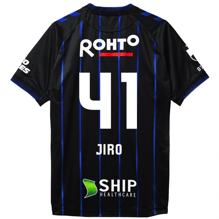 Kids Football Jiro Nakamura #41 Black Blue Home Jersey 2024/25 T-Shirt Nz