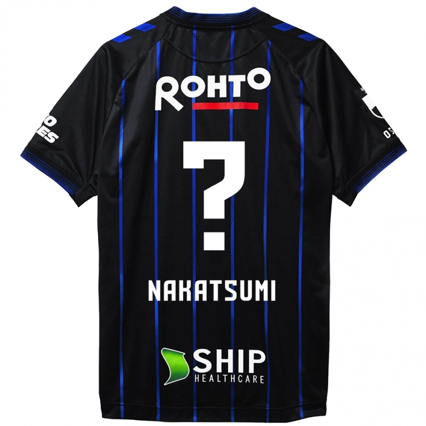 Kids Football Naru Nakatsumi #0 Black Blue Home Jersey 2024/25 T-Shirt Nz