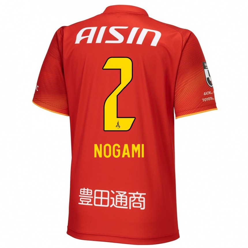 Kids Football Yuki Nogami #2 Red White Yellow Home Jersey 2024/25 T-Shirt Nz