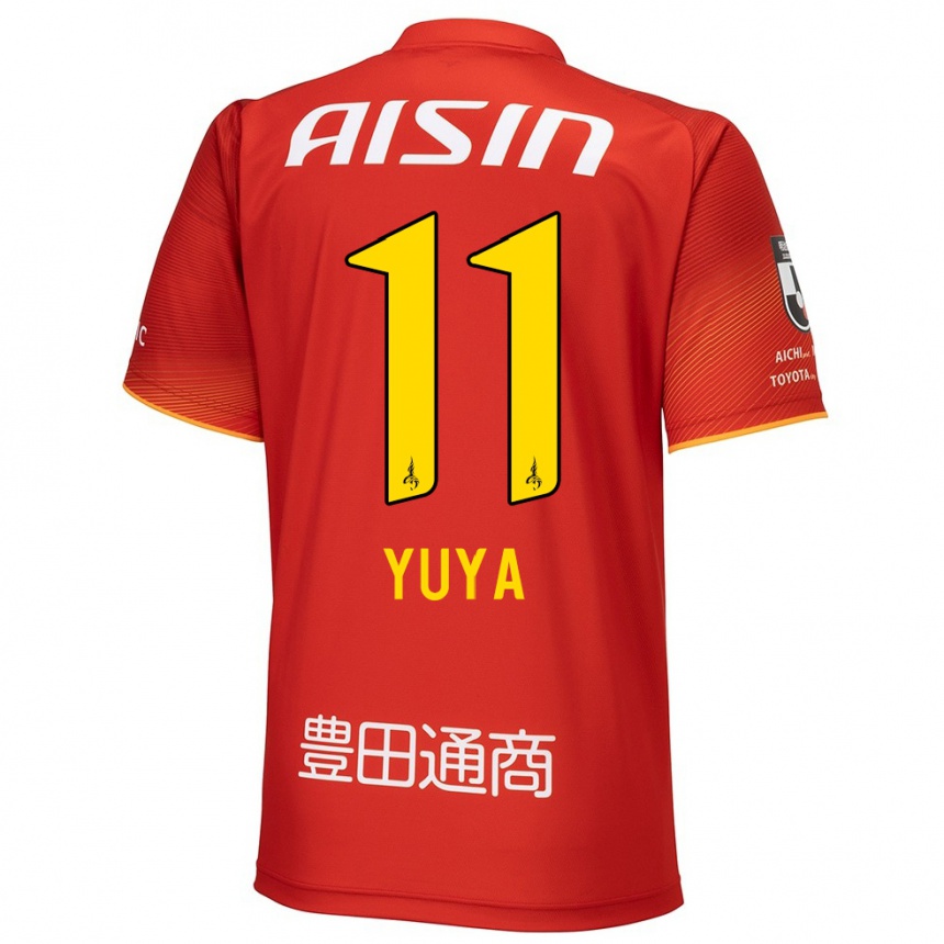 Kids Football Yuya Yamagishi #11 Red White Yellow Home Jersey 2024/25 T-Shirt Nz