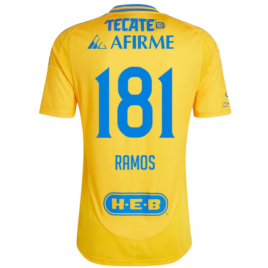 Kids Football Anthony Ramos #181 Gold Yellow Home Jersey 2024/25 T-Shirt Nz