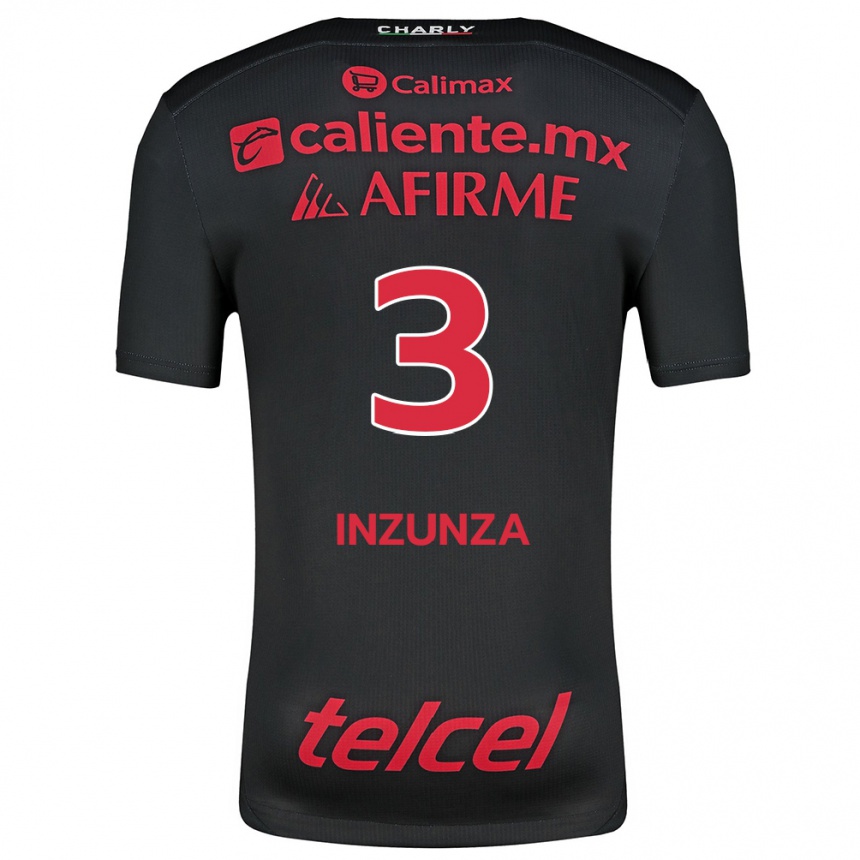 Kids Football Rafael Fernández #3 Black Red Home Jersey 2024/25 T-Shirt Nz