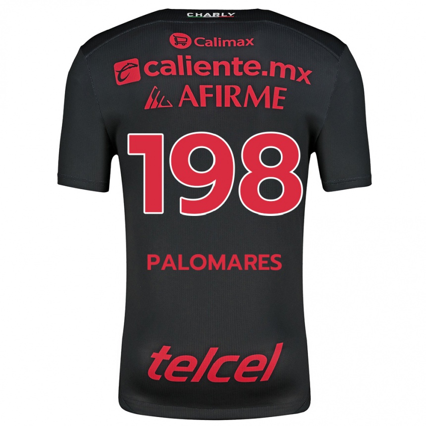 Kids Football Ramón Palomares #198 Black Red Home Jersey 2024/25 T-Shirt Nz