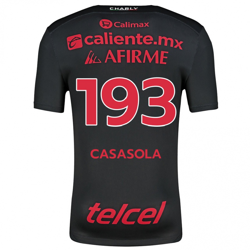 Kids Football Axel Casasola #193 Black Red Home Jersey 2024/25 T-Shirt Nz