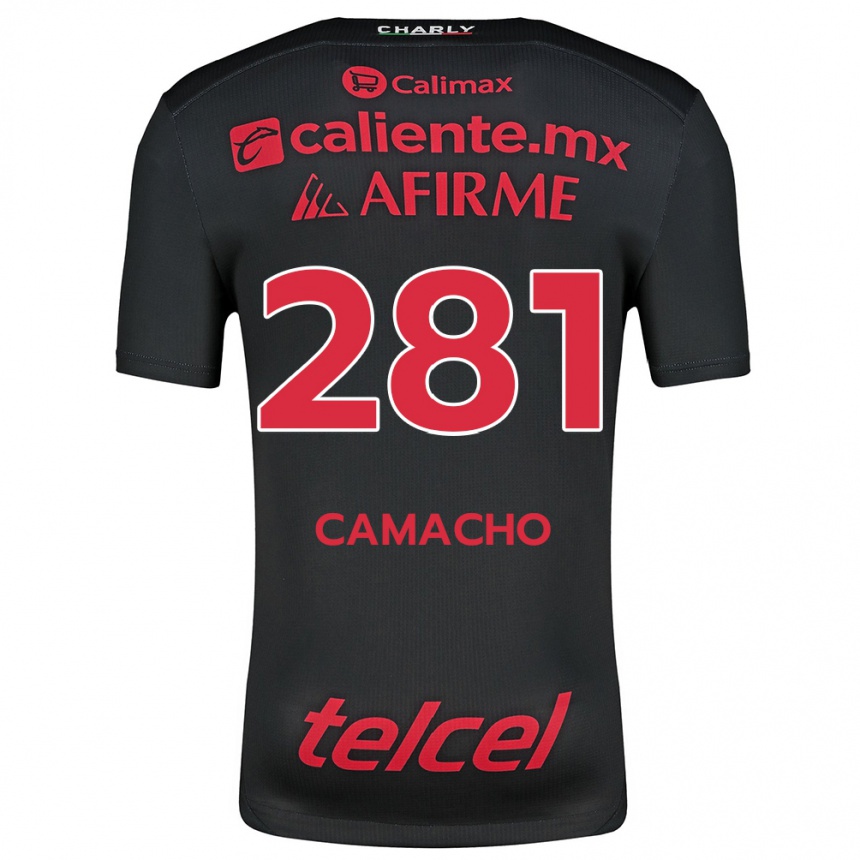 Kids Football Javier Camacho #281 Black Red Home Jersey 2024/25 T-Shirt Nz