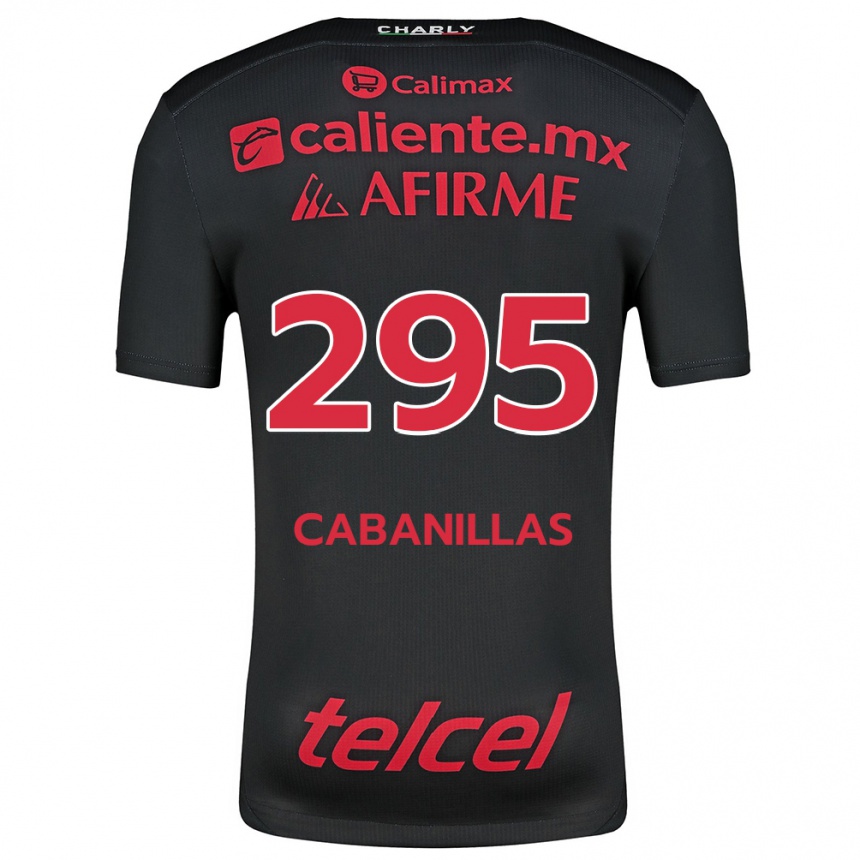 Kids Football Osvaldo Cabanillas #295 Black Red Home Jersey 2024/25 T-Shirt Nz