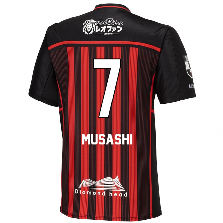 Kids Football Musashi Suzuki #7 Red Black Home Jersey 2024/25 T-Shirt Nz