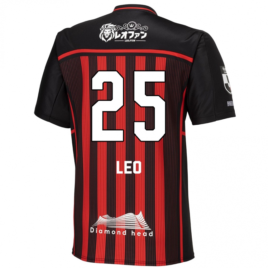 Kids Football Leo Osaki #25 Red Black Home Jersey 2024/25 T-Shirt Nz