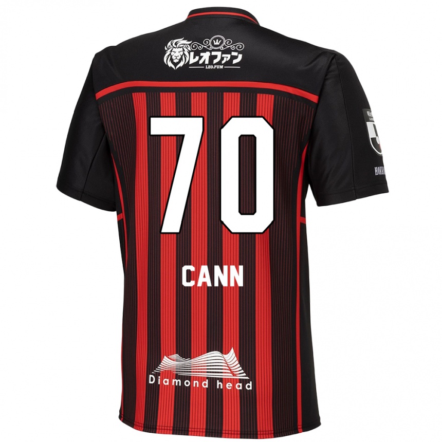 Kids Football Francis Cann #70 Red Black Home Jersey 2024/25 T-Shirt Nz