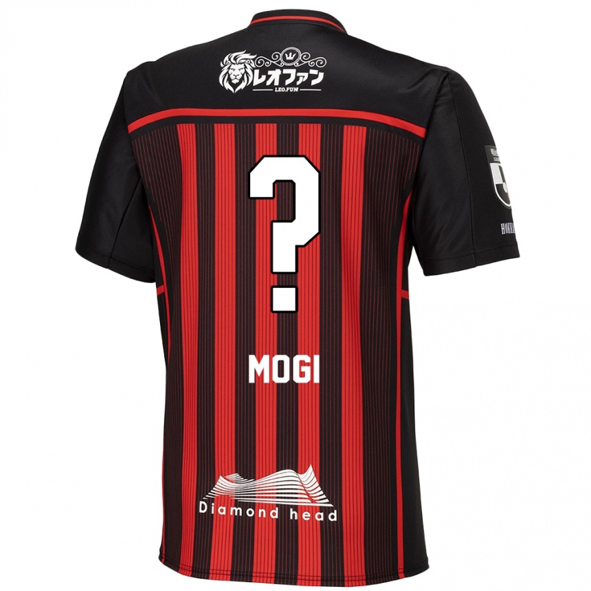 Kids Football Katsuyuki Mogi #0 Red Black Home Jersey 2024/25 T-Shirt Nz