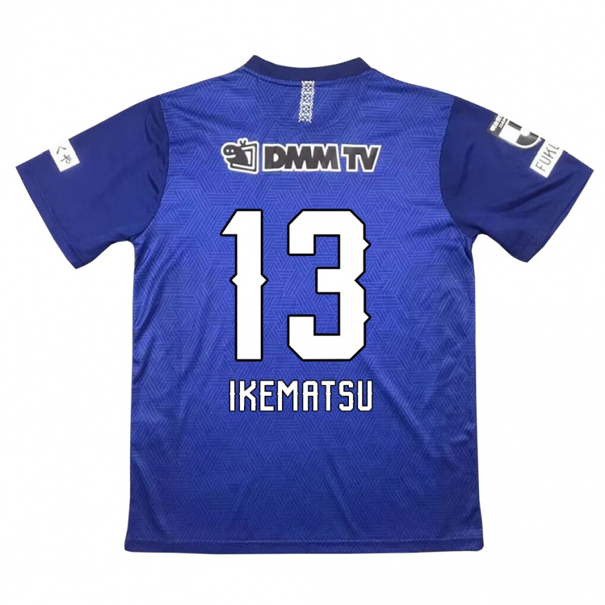 Kids Football Shumpei Ikematsu #13 Dark Blue Home Jersey 2024/25 T-Shirt Nz