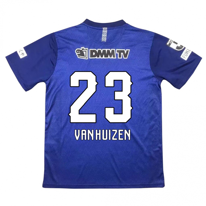 Kids Football Haruki Christopher Van Huizen #23 Dark Blue Home Jersey 2024/25 T-Shirt Nz