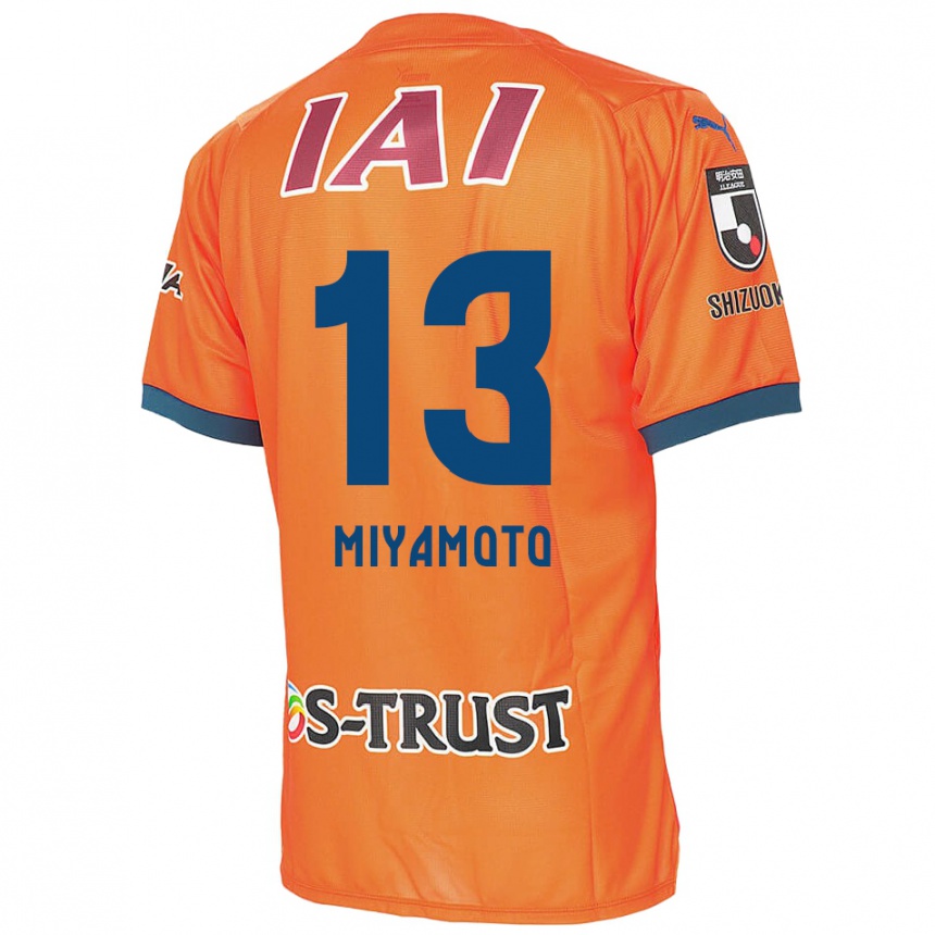 Kids Football Kota Miyamoto #13 Orange Blue Home Jersey 2024/25 T-Shirt Nz