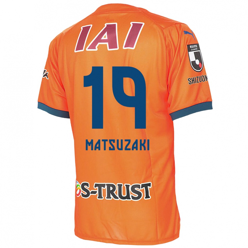 Kids Football Kai Matsuzaki #19 Orange Blue Home Jersey 2024/25 T-Shirt Nz