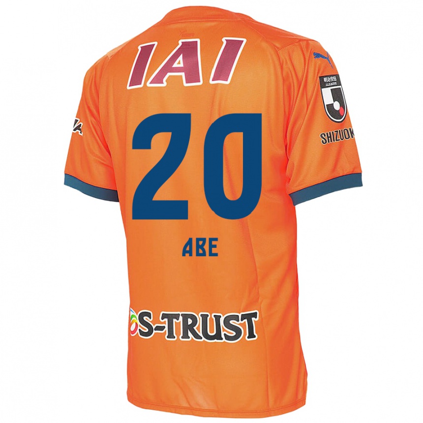 Kids Football Ryoya Abe #20 Orange Blue Home Jersey 2024/25 T-Shirt Nz