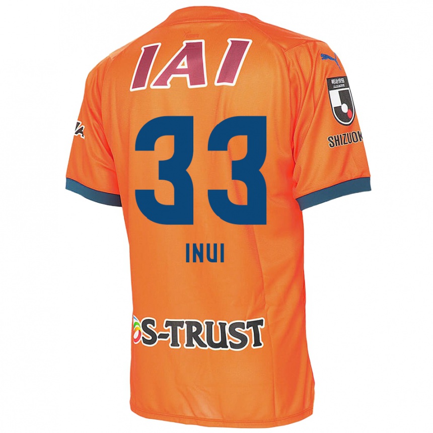 Kids Football Takashi Inui #33 Orange Blue Home Jersey 2024/25 T-Shirt Nz