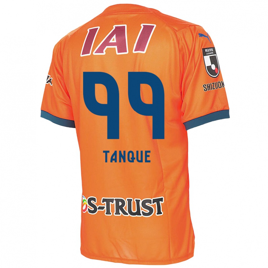 Kids Football Douglas Tanque #99 Orange Blue Home Jersey 2024/25 T-Shirt Nz