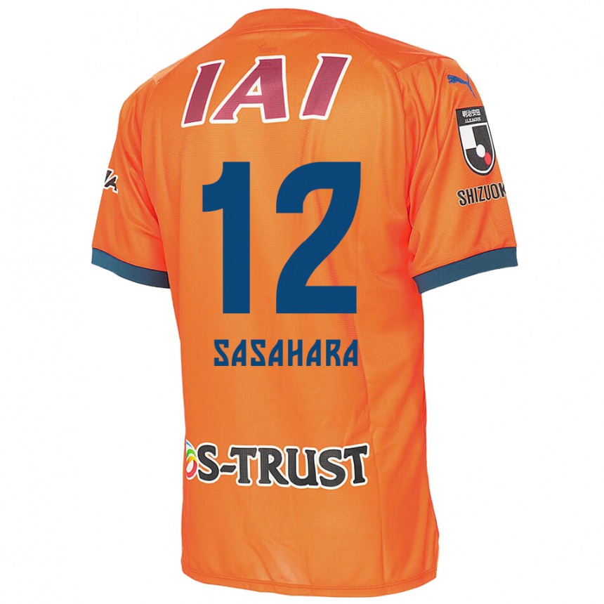 Kids Football Kenshin Sasahara #12 Orange Blue Home Jersey 2024/25 T-Shirt Nz