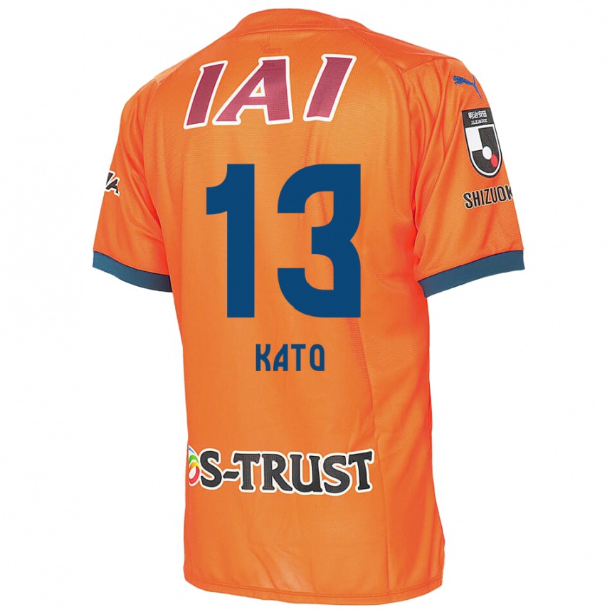 Kids Football Daiya Kato #13 Orange Blue Home Jersey 2024/25 T-Shirt Nz