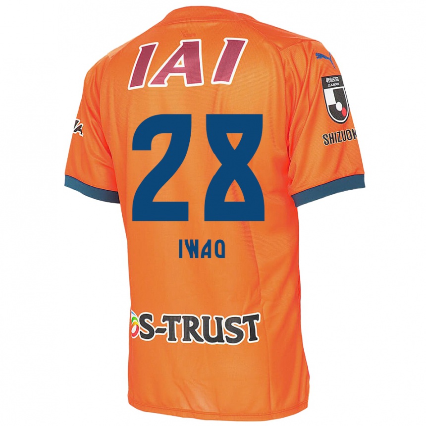 Kids Football Takeru Iwao #28 Orange Blue Home Jersey 2024/25 T-Shirt Nz