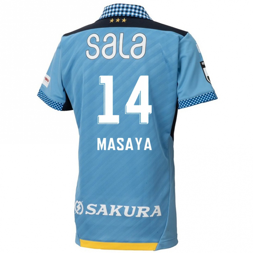 Kids Football Masaya Matsumoto #14 Blue Black Home Jersey 2024/25 T-Shirt Nz