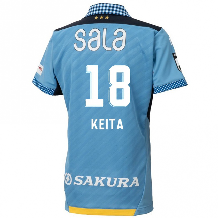 Kids Football Keita Takahata #18 Blue Black Home Jersey 2024/25 T-Shirt Nz