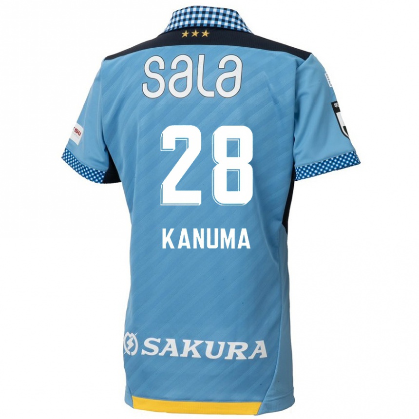 Kids Football Naoki Kanuma #28 Blue Black Home Jersey 2024/25 T-Shirt Nz