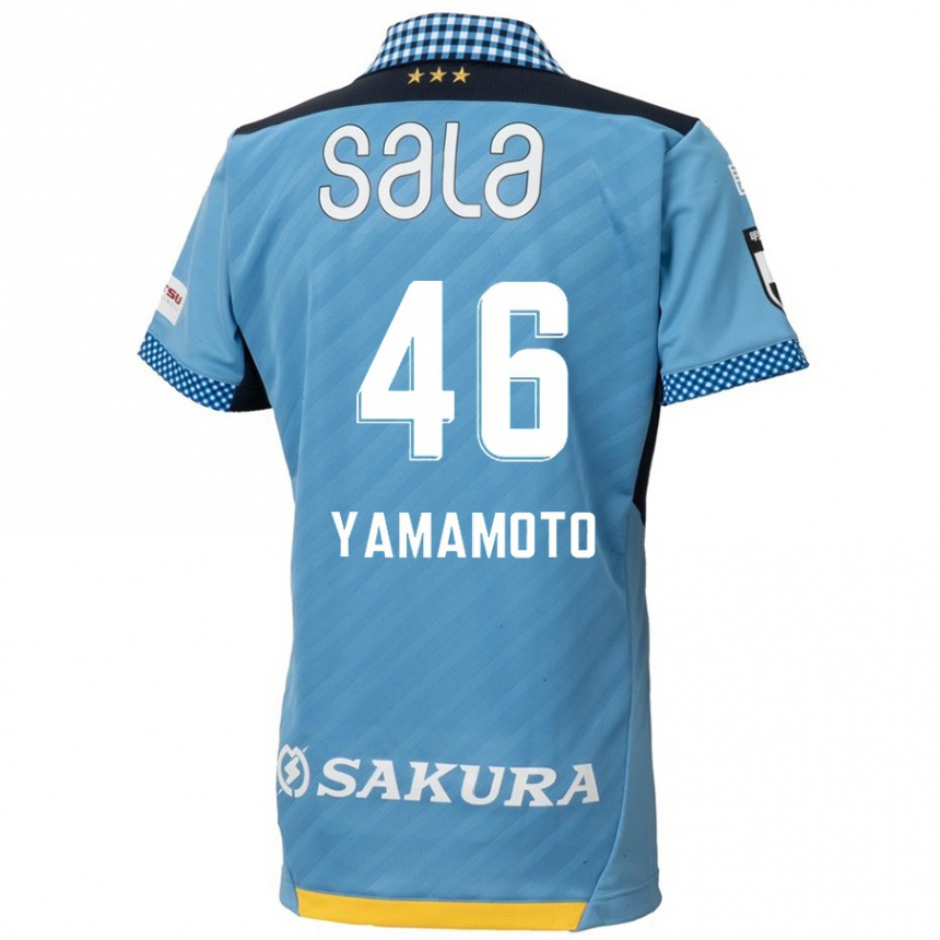 Kids Football Shota Yamamoto #46 Blue Black Home Jersey 2024/25 T-Shirt Nz