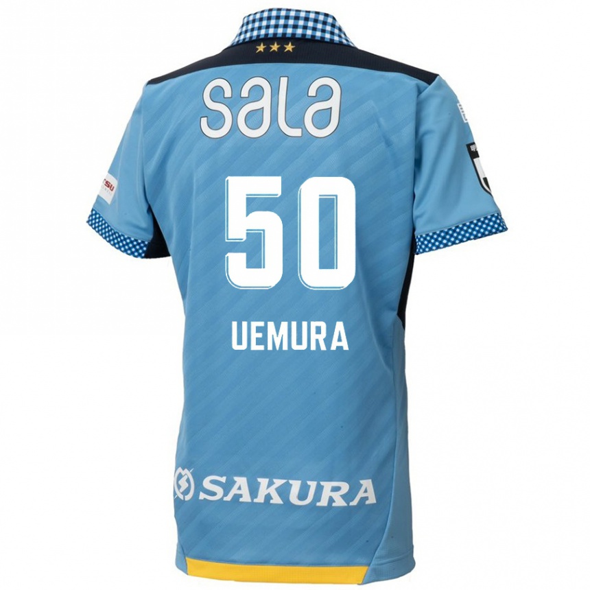 Kids Football Hiroto Uemura #50 Blue Black Home Jersey 2024/25 T-Shirt Nz