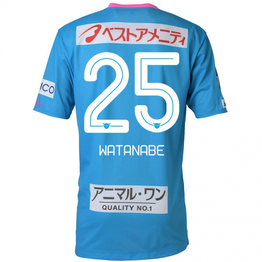 Kids Football Ryohei Watanabe #25 Blue Pink Home Jersey 2024/25 T-Shirt Nz