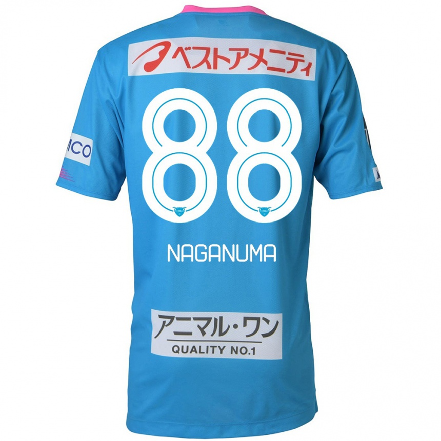 Kids Football Yoichi Naganuma #88 Blue Pink Home Jersey 2024/25 T-Shirt Nz