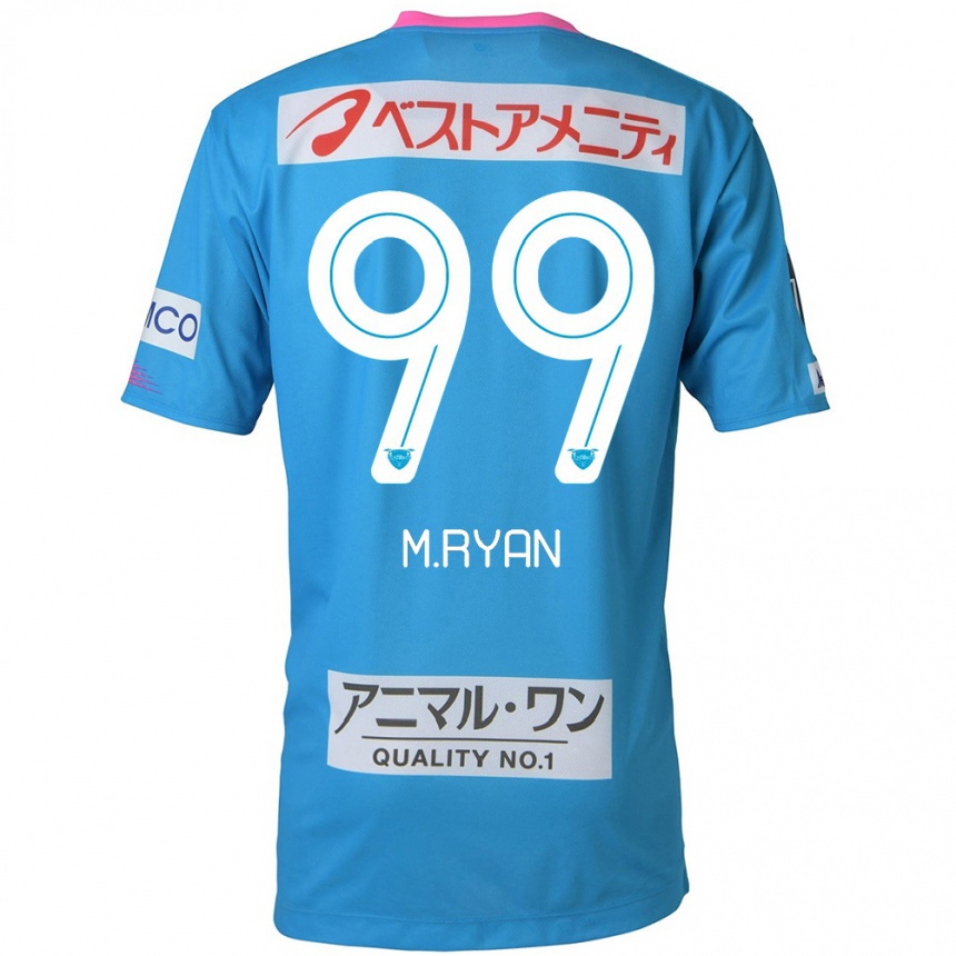 Kids Football Marcelo Ryan #99 Blue Pink Home Jersey 2024/25 T-Shirt Nz