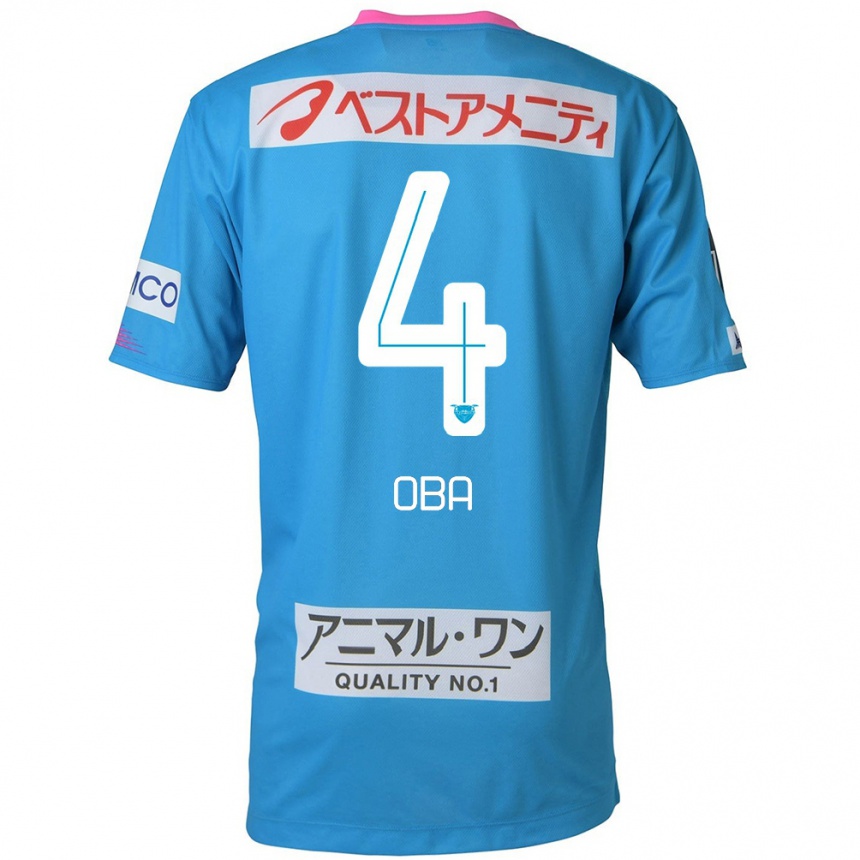 Kids Football Shotaro Oba #4 Blue Pink Home Jersey 2024/25 T-Shirt Nz