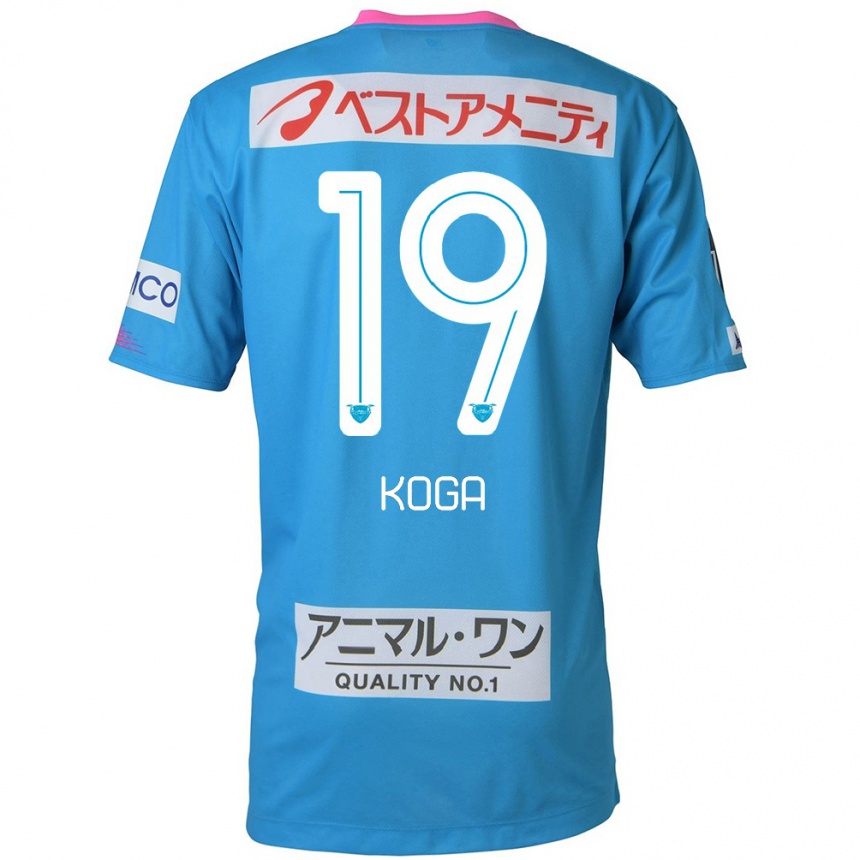 Kids Football Ryoma Koga #19 Blue Pink Home Jersey 2024/25 T-Shirt Nz