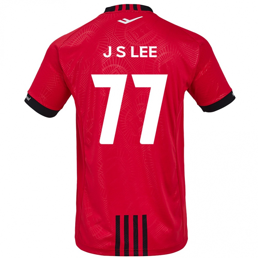 Kids Football Seung-Joon Lee #77 Red Black Home Jersey 2024/25 T-Shirt Nz