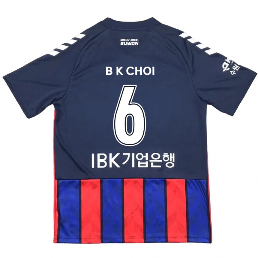 Kids Football Kyu-Baek Choi #6 Blue Red Home Jersey 2024/25 T-Shirt Nz